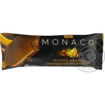 Three Bears Monaco Glazed Truffle-Orange Ice-cream 80g - buy, prices for MegaMarket - photo 1