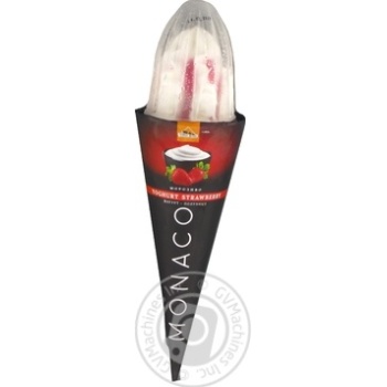 Мороженое Три Медведя Мonaco Cookies Yogurt-strawberry в сахарном рожке 140г купить, цены на МегаМаркет - фото 1