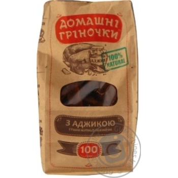 Toast Domashni grinochki with adjika 100g - buy, prices for MegaMarket - photo 1