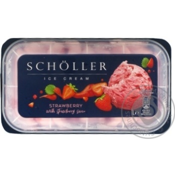 Ice-cream Scholler strawberries with cream 577g - buy, prices for MegaMarket - photo 1