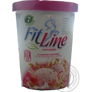 Морозиво Три Ведмеді Fit Line зі смаком полуниці та наповнювачем Злаки у картонному стакані 500г купити, ціни на МегаМаркет - фото 3