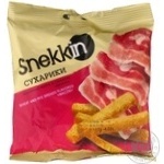 Сухарики Snekkin пшенично-ржаные со вкусом бекон 110г