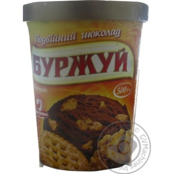 Морозиво Ласунка Буржуй подвійний шоколад 500г купити, ціни на МегаМаркет - фото 1
