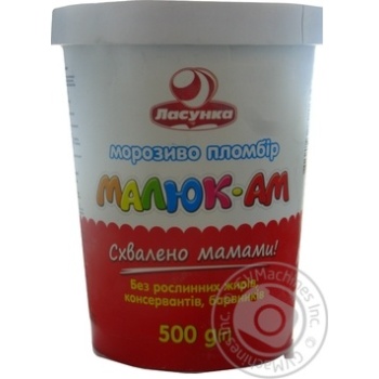Мороженое Ласунка Малюк-Ам пломбир в картонной баночке 500г купить, цены на МегаМаркет - фото 2