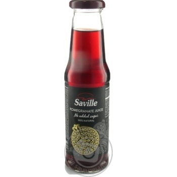 Juice Saville pomegranate sugar free glass bottle Azerbaijan - buy, prices for MegaMarket - photo 1