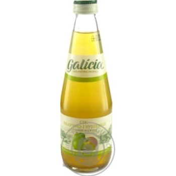 Galicia apple-pear juice 0,3l glass - buy, prices for MegaMarket - photo 1