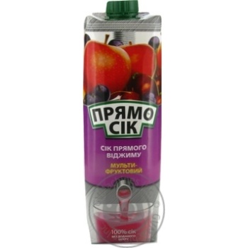 Pryamosok Multifruit juice 1l - buy, prices for MegaMarket - photo 1