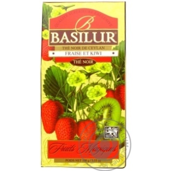 Чай заварний Basilur полуниця-ківі 100г купить, цены на МегаМаркет - фото 1