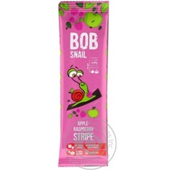 Конфеты Bob Snail яблочно-малиновый страйп 14г купить, цены на МегаМаркет - фото 1