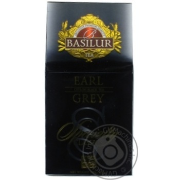 Tea Basilur with oil of bergamot black loose 100g cardboard packaging - buy, prices for MegaMarket - photo 1