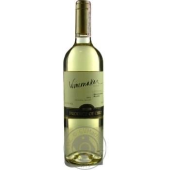 Вино Winemaker Совиньон Блан белое полусладкое 12,5% 0,75л купить, цены на МегаМаркет - фото 1
