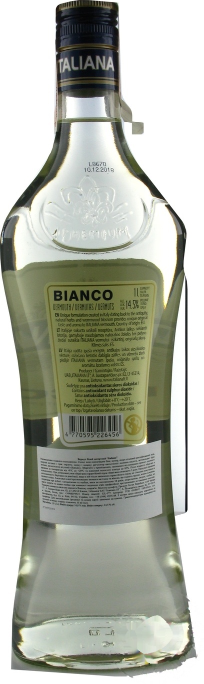 

Вермут Italiana Bianco 14,5% 1л