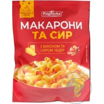 Макарони Pripravka та Сир з беконом та сиром Чедер 150г купить, цены на МегаМаркет - фото 1