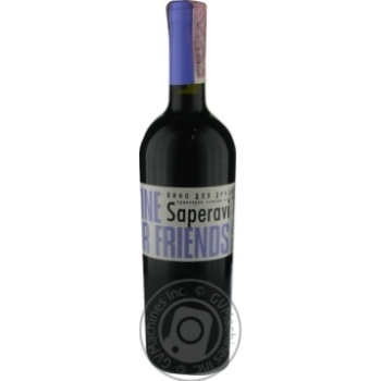 Wine saperavi red dry 9.5-14% 750ml glass bottle - buy, prices for MegaMarket - photo 1