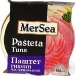Паштет рибний MerSea 160 г скл. з тунцем