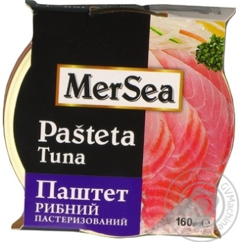 Паштет рибний MerSea 160 г скл. з тунцем купить, цены на МегаМаркет - фото 1