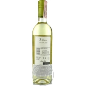 Вино Tres Medallas Sauvignon Blanc біле сухе 0,75л х3 купить, цены на МегаМаркет - фото 2