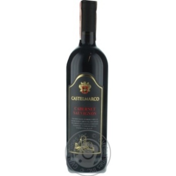 Вино Castelmarco Cabernet Sauvignon червоне сухе 0.75л х6 купить, цены на МегаМаркет - фото 1