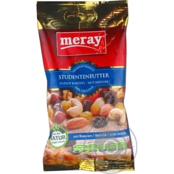 Горіховий мікс Meray з родзинками 85г купити, ціни на МегаМаркет - фото 1