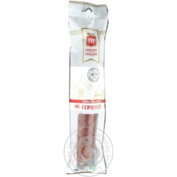 Sausage cervelat Myasna gildiya smoked-boiled 450g vacuum packing - buy, prices for MegaMarket - photo 1