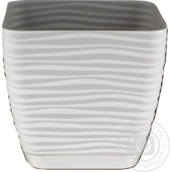 Sahara Mini Kvadro-13 Gray Flowerpot 1.3l - buy, prices for MegaMarket - photo 1