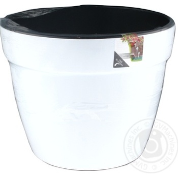 Santino Asti White-Black Flowerpot 2.5l - buy, prices for ULTRAMARKET - photo 1