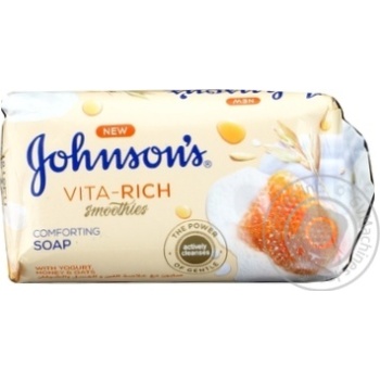 Мило Johnson`s vita rich 125 г Розслабляюче з йогуртом медом та вівсом купить, цены на МегаМаркет - фото 1