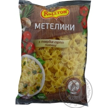 Макарони Роллтон Метелики 400 г купить, цены на МегаМаркет - фото 1