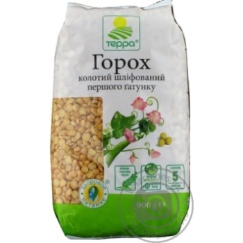 Крупа Терра Горох 900 г колотий купити, ціни на МегаМаркет - фото 1