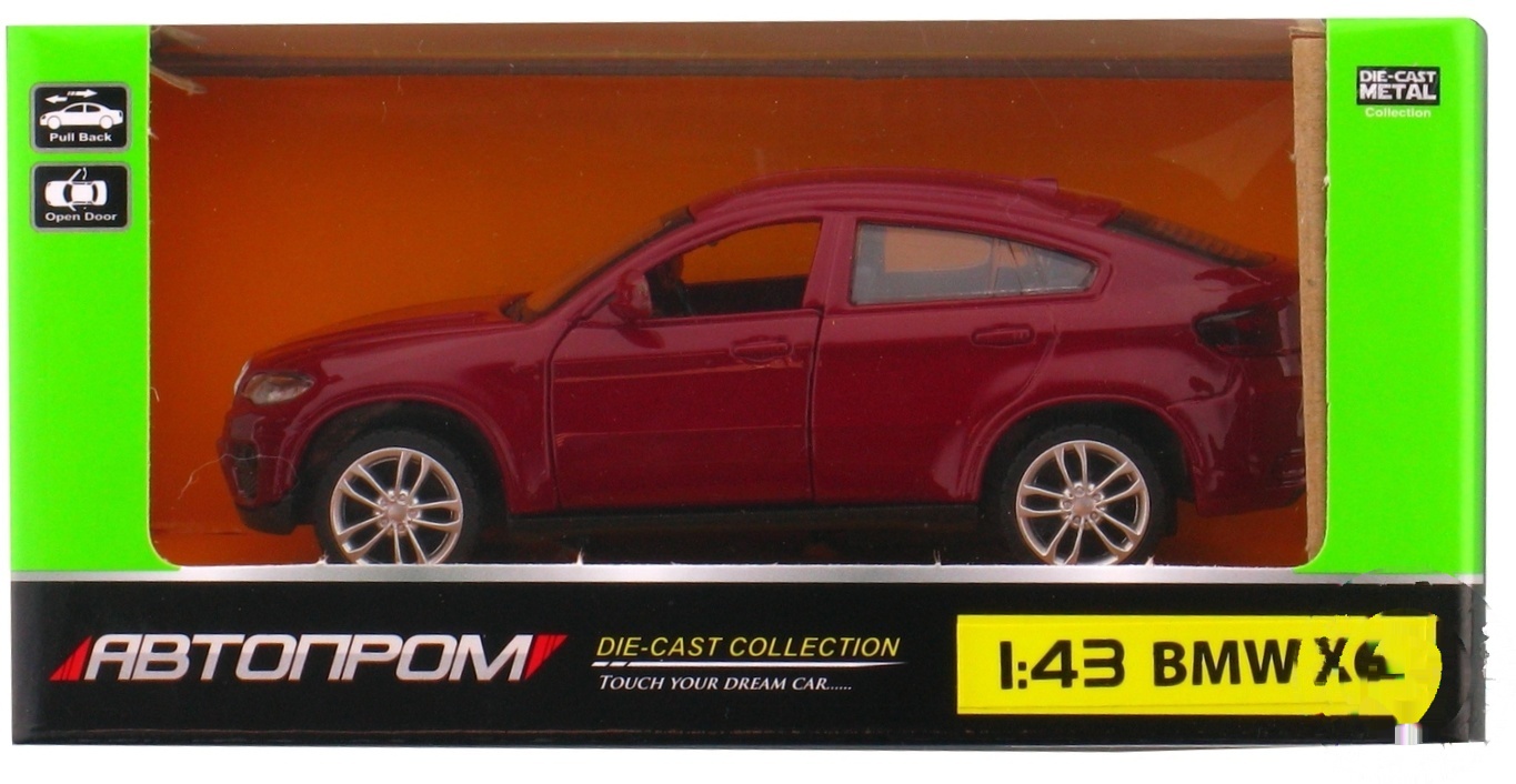 

Машинка Автопром BMW X6 металлическая 1:43 67313