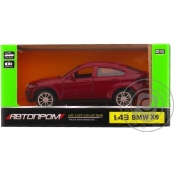 Машинка Автопром BMW X6 металева 1:43 67313 - купити, ціни на NOVUS - фото 2