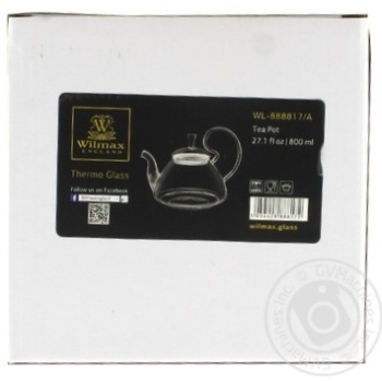 Wilmax Thermo Teapot with a filter 800ml - buy, prices for METRO - photo 1