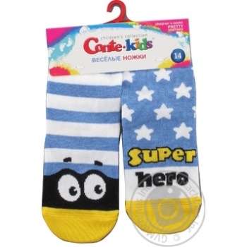 Conte-kids Funny Legs Blue Children's Socks 14s - buy, prices for COSMOS - photo 1