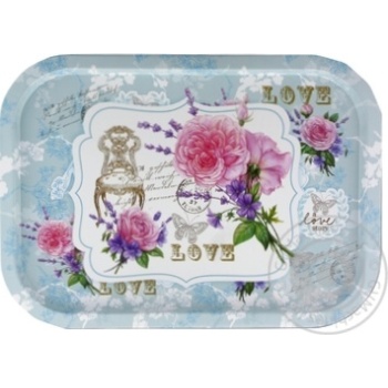 Metal Tray with Flowers - buy, prices for MegaMarket - photo 2