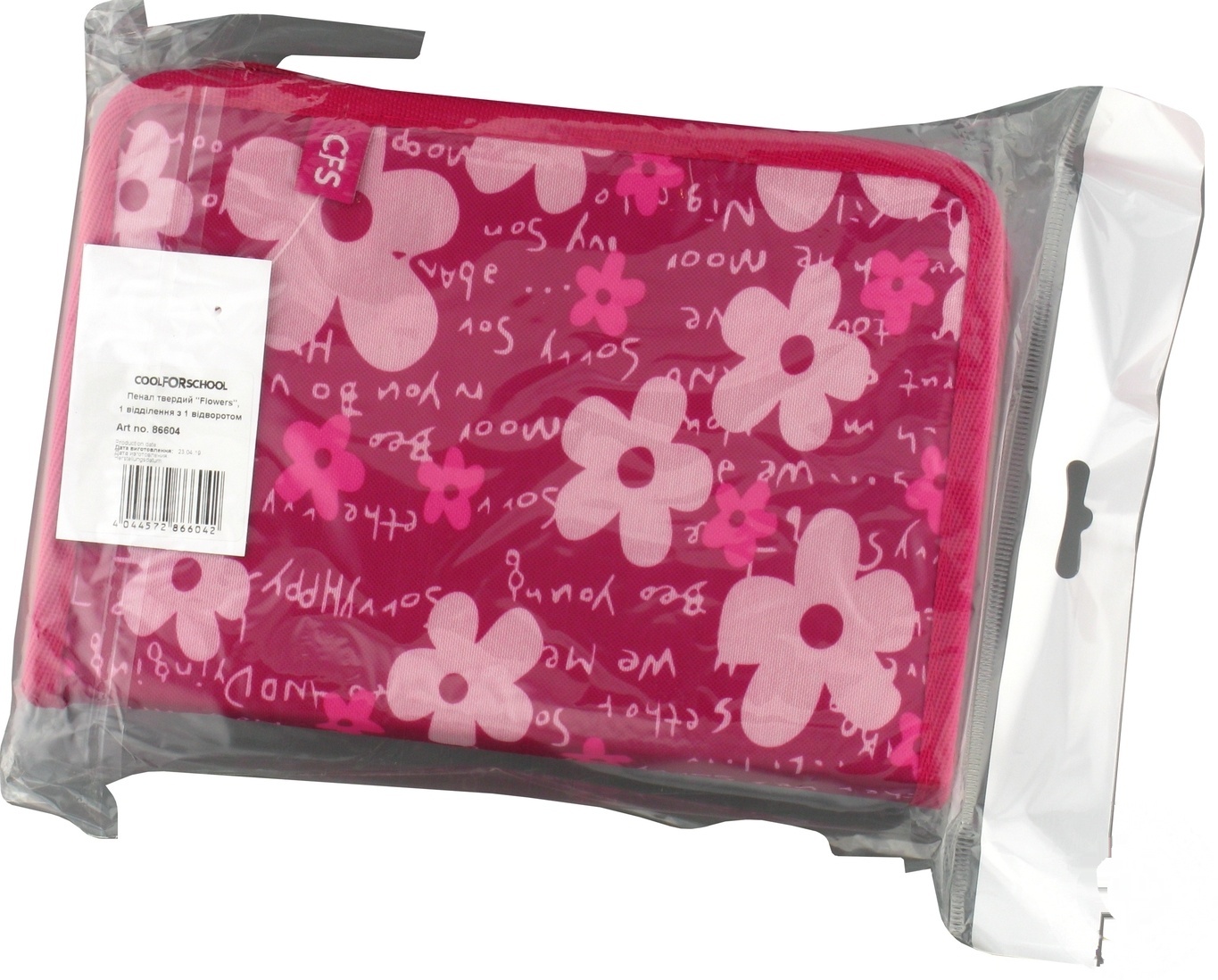 

Пенал Cool for School Flowers твердый 1 отделение CF86604