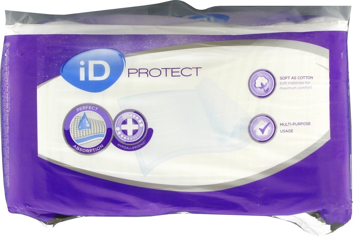 

Пеленки гигиенические iD Protect Plus 60x60см 30шт.