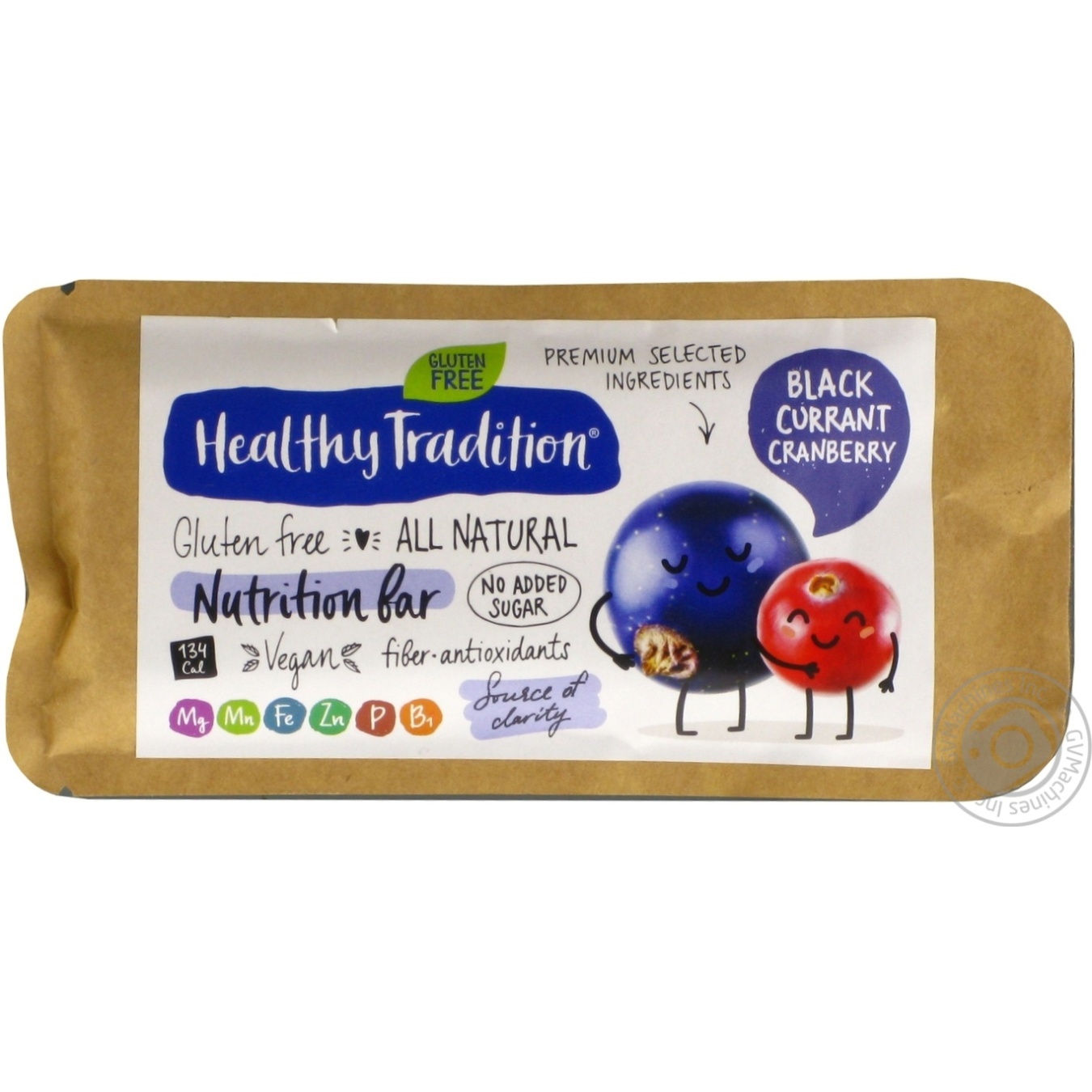 

Батончик Healthy Tradition Смородина-Клюква питательный без сахара и глютена 34г