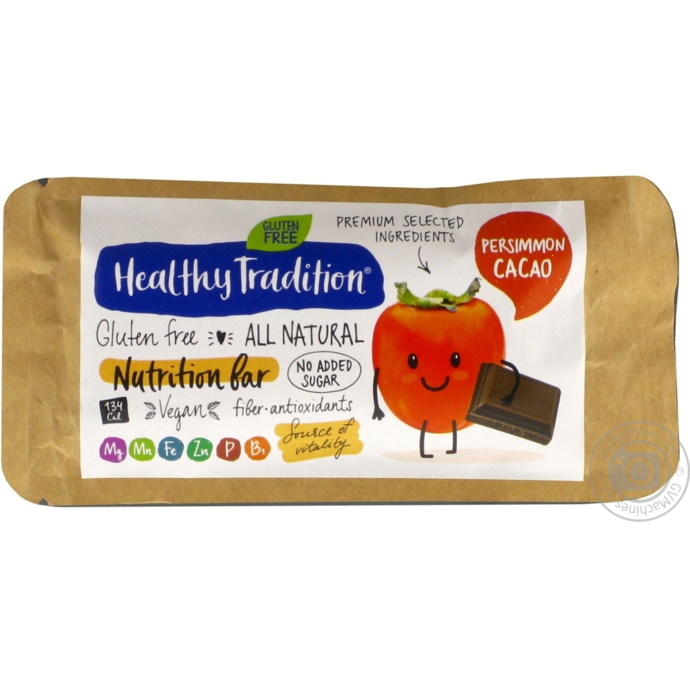 

Батончик Healthy Tradition Хурма-Какао питательный без сахара и глютена 34г