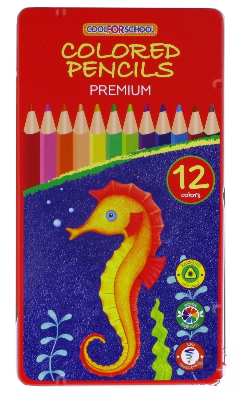 

Карандаши цветные Cool For School Premium 12 цветов