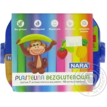 Plasticine Set With Plastic Box 7 Colors 380g - buy, prices for MegaMarket - photo 1