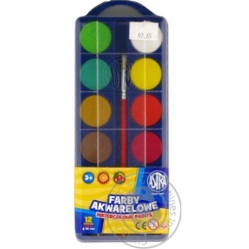 Astra Watercolor Paints 12 Colors - buy, prices for MegaMarket - photo 1