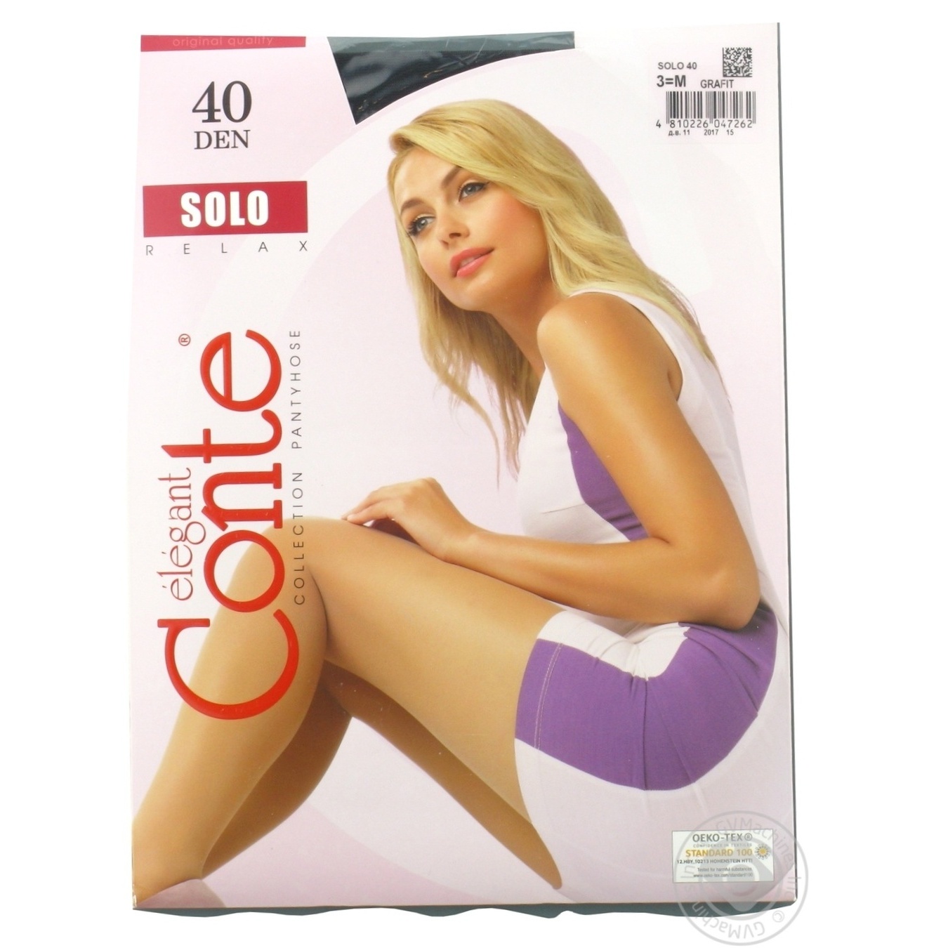 

Колготы женские Conte Solo 40 den 3 grafit