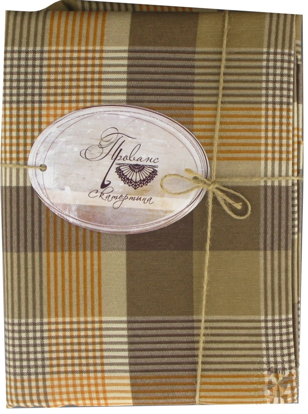 

Скатерть Прованс Toffee коричневая 220х136см