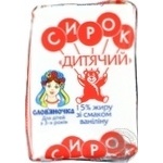 Творожок Слов'яночка Детский с ванилином 15% 90г