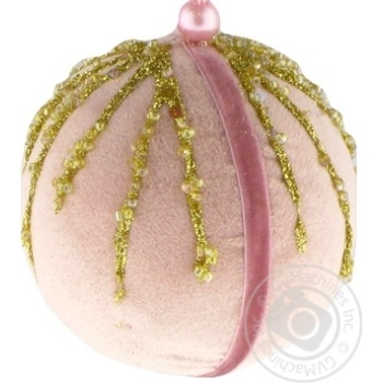 Koopman Pink Christmas Tree Ball Decorated with Gold 8cm - buy, prices for - photo 2