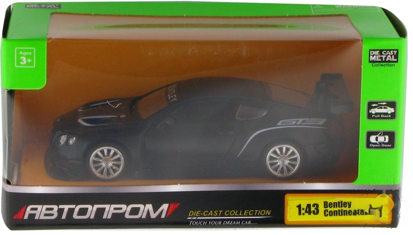 

Игрушка металлическая Автопром машина bentley continental GT3 1:43