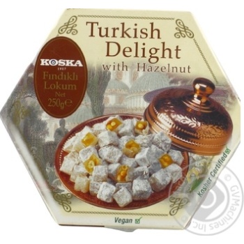 Turkish delight Koska hazelnuts 250g Turkey - buy, prices for ULTRAMARKET - photo 1