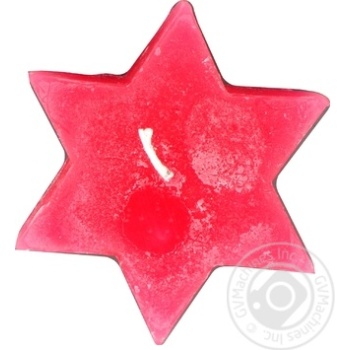 Candy Light Red Star Candle 9x4cm - buy, prices for - photo 2