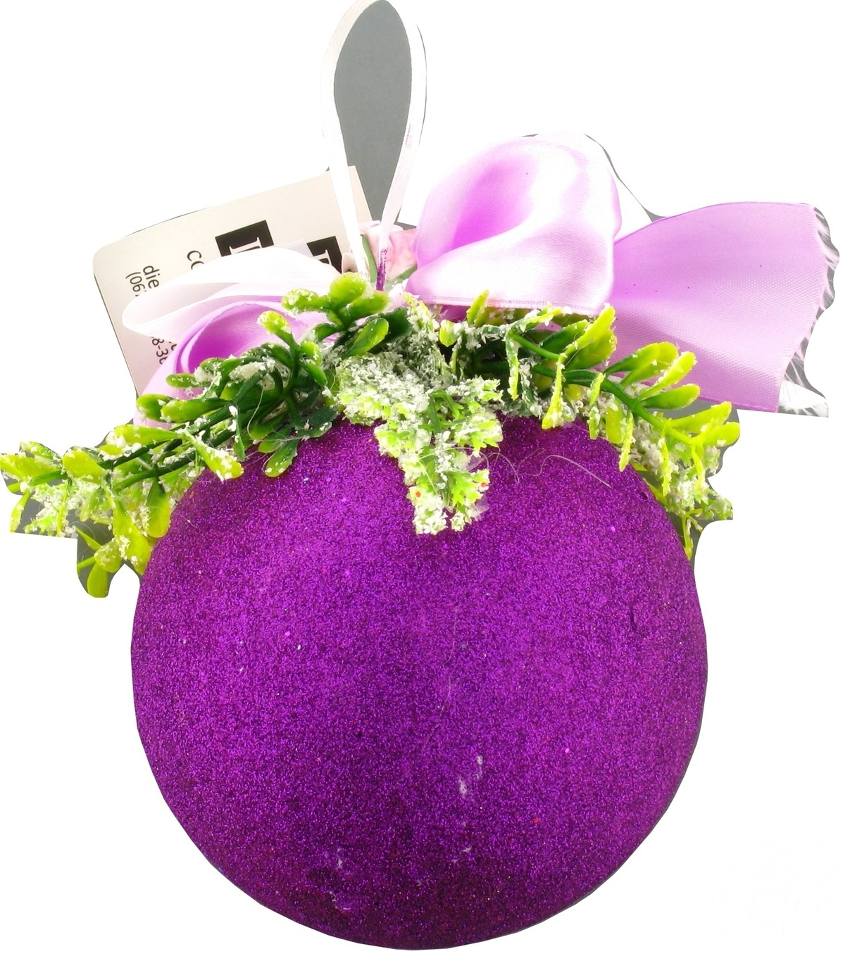 

Украшение елочное Шар с бантом в асортименте