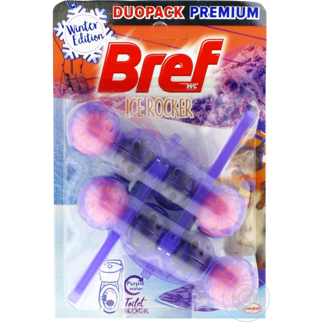 

Засіб д/унітазу Bref Winter Edition ЛЬодовий рокер 2*50г х10